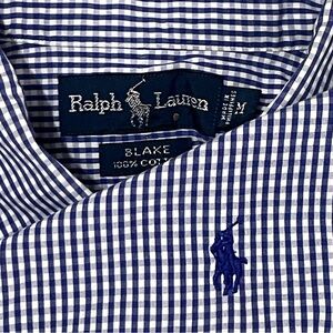 Polo Ralph Lauren Men’s XXL Long Sleeve Button Down Shirt Blake Blue Gingham